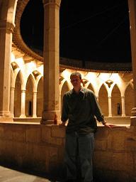 Jon chills in a castle in Palma de Mallorca, Spain